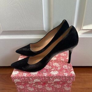 J.Crew Elegant Black Velvet Women's Heels